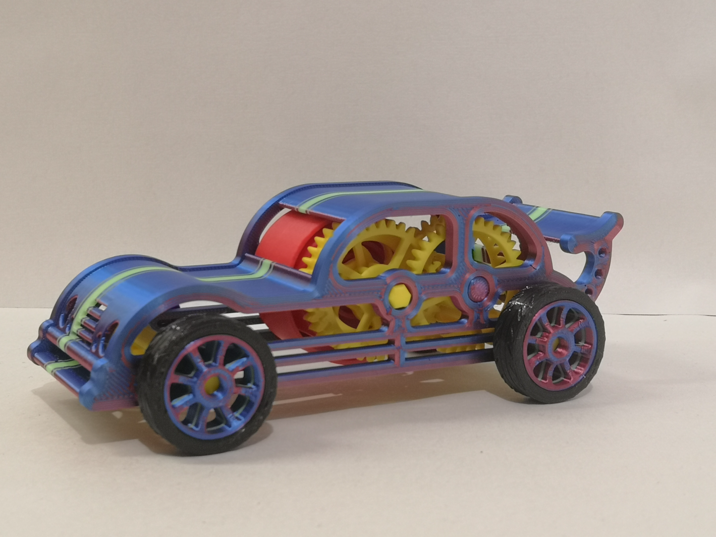 Racing Spring Car 100% 3D - Wind up mechanism