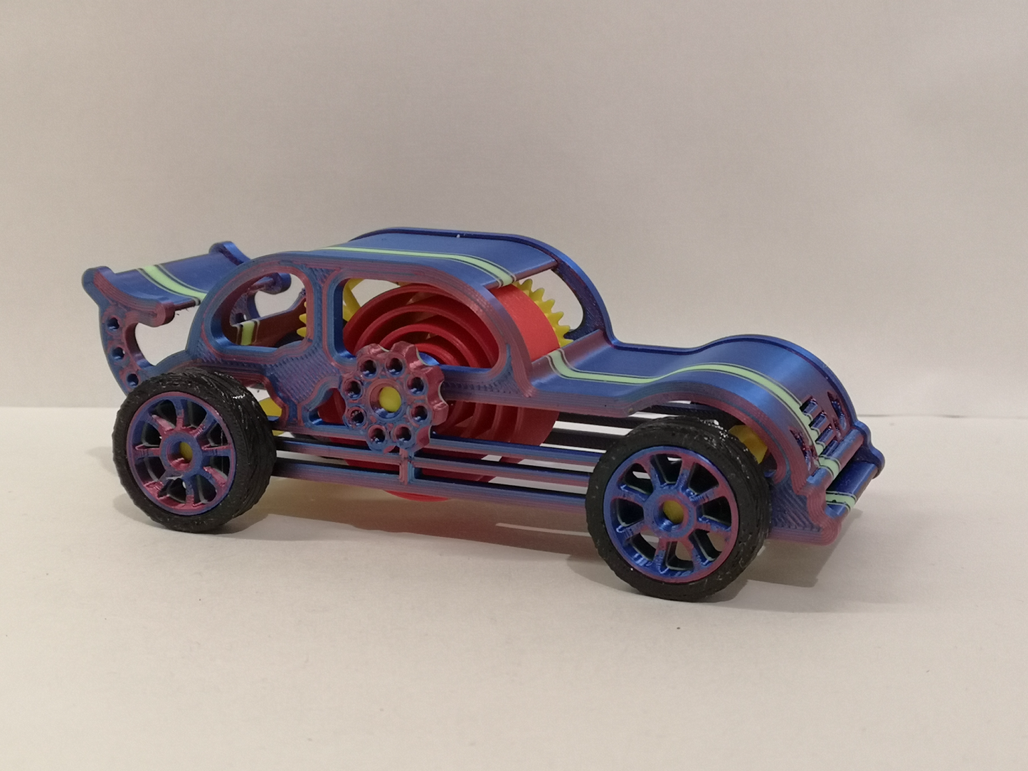 Racing Spring Car 100% 3D - Wind up mechanism