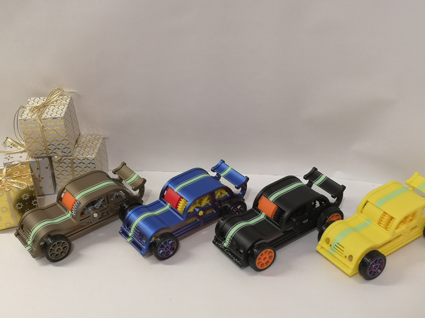 Racing Spring Car 100% 3D - Wind up mechanism
