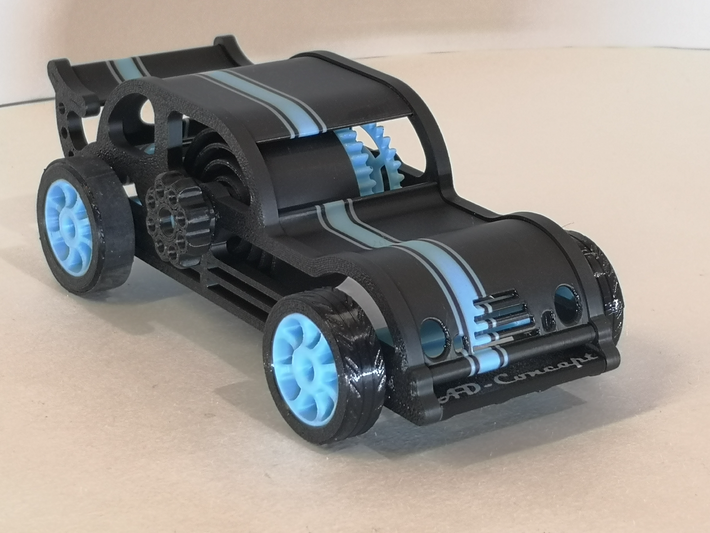 Racing Spring Car 100% 3D - Wind up mechanism