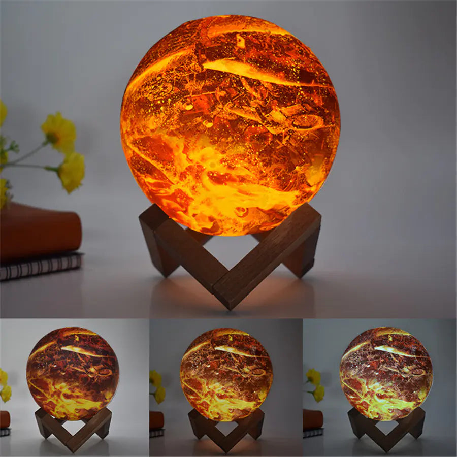 3D LED Moon Lamp - Creative Colorful Night Light