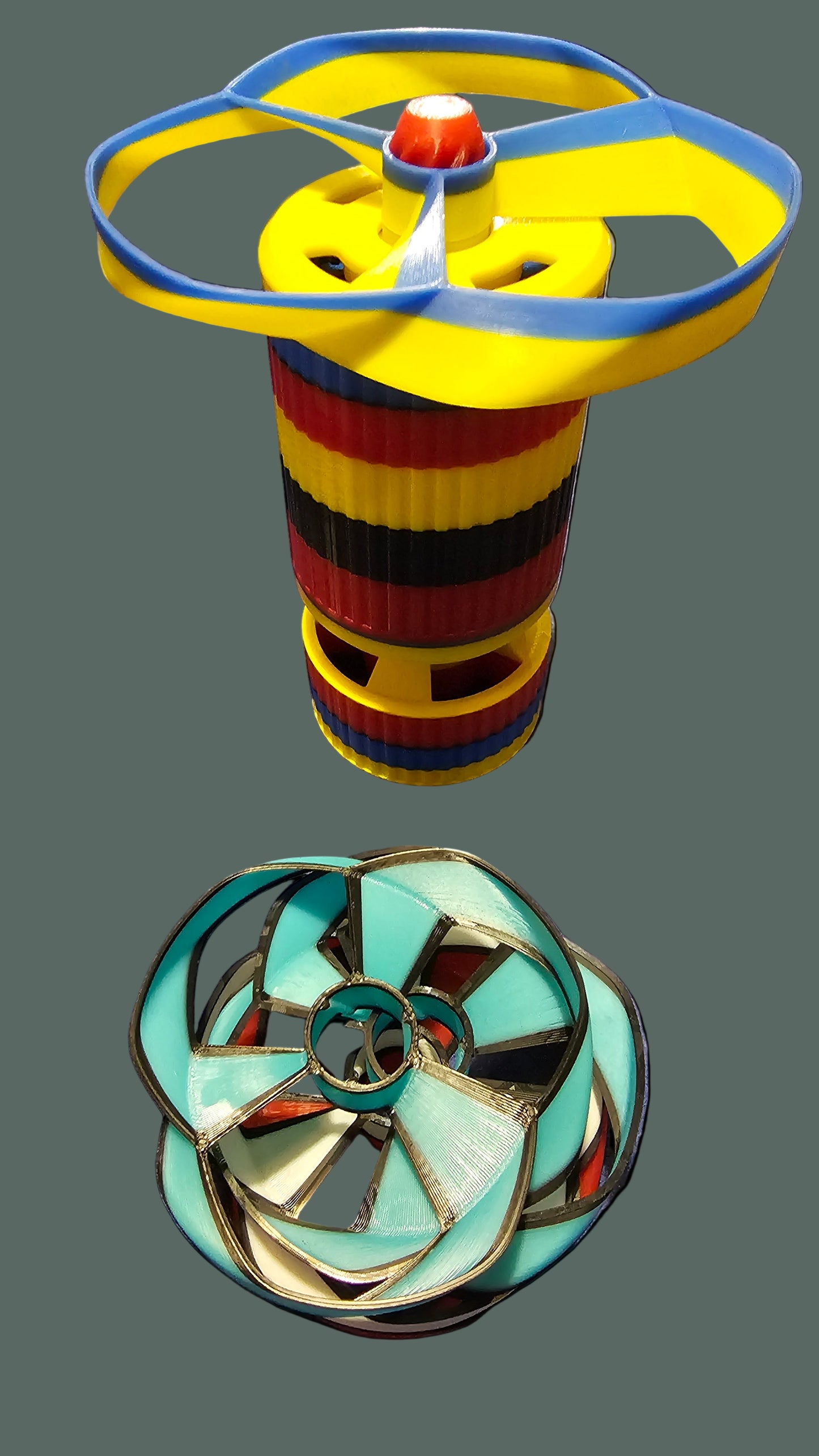 Propeller Launcher - Black, Red, Yellow n Blue