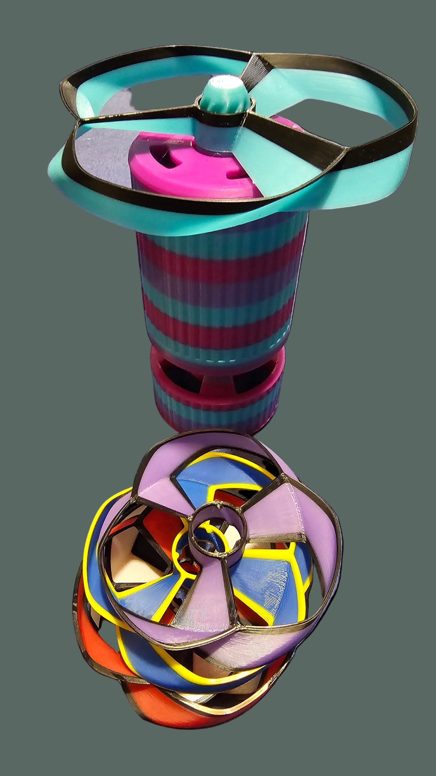 Propeller Launcher - Purple, Pink n Blue