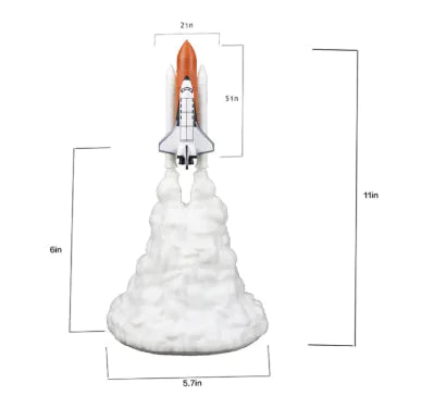 3D Rocket Night Lamp