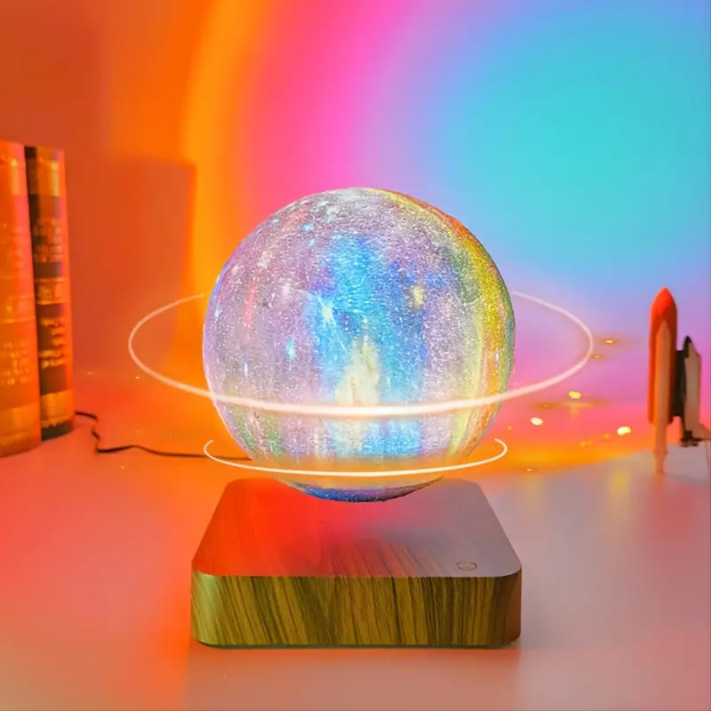Levitating Moon Lamp with 16 Colors and Remote Control
