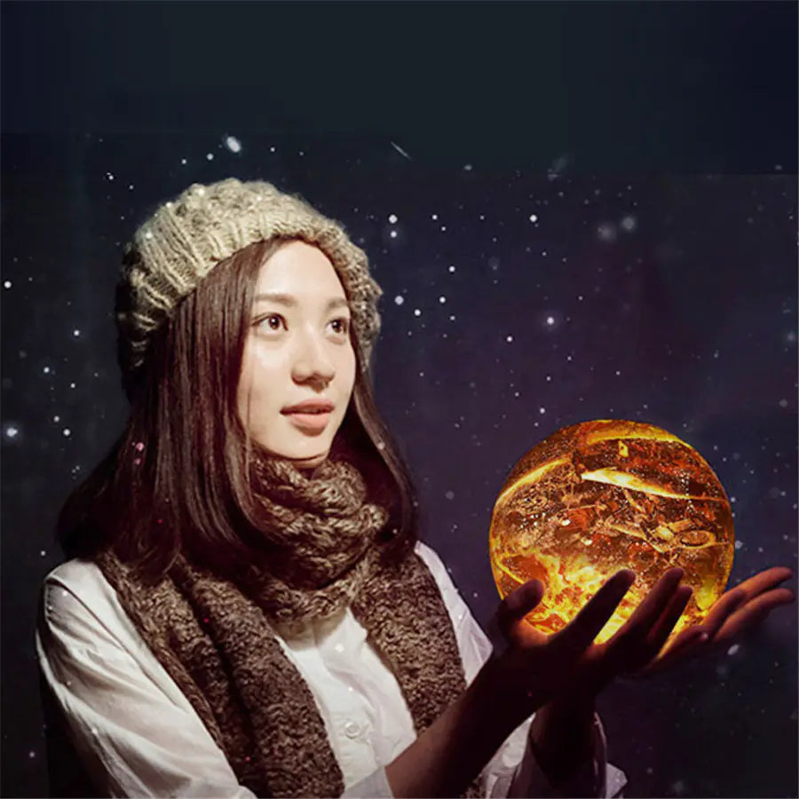 3D LED Moon Lamp - Creative Colorful Night Light