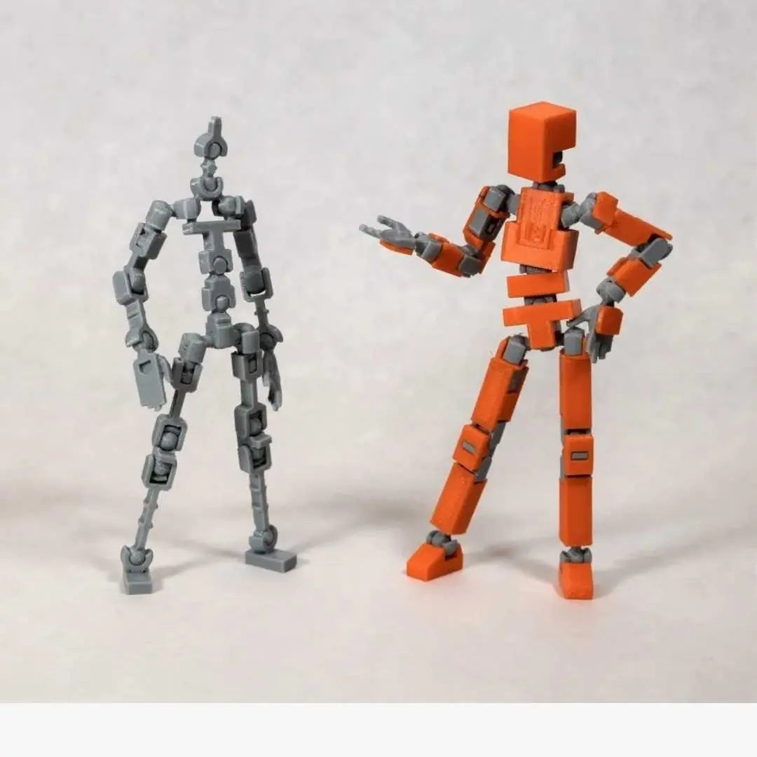 3D Printed Articulated Doll with Stand - Dummy 13 - Mechanical Toy
