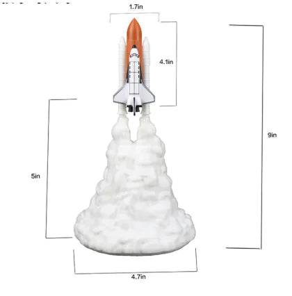 3D Rocket Night Lamp